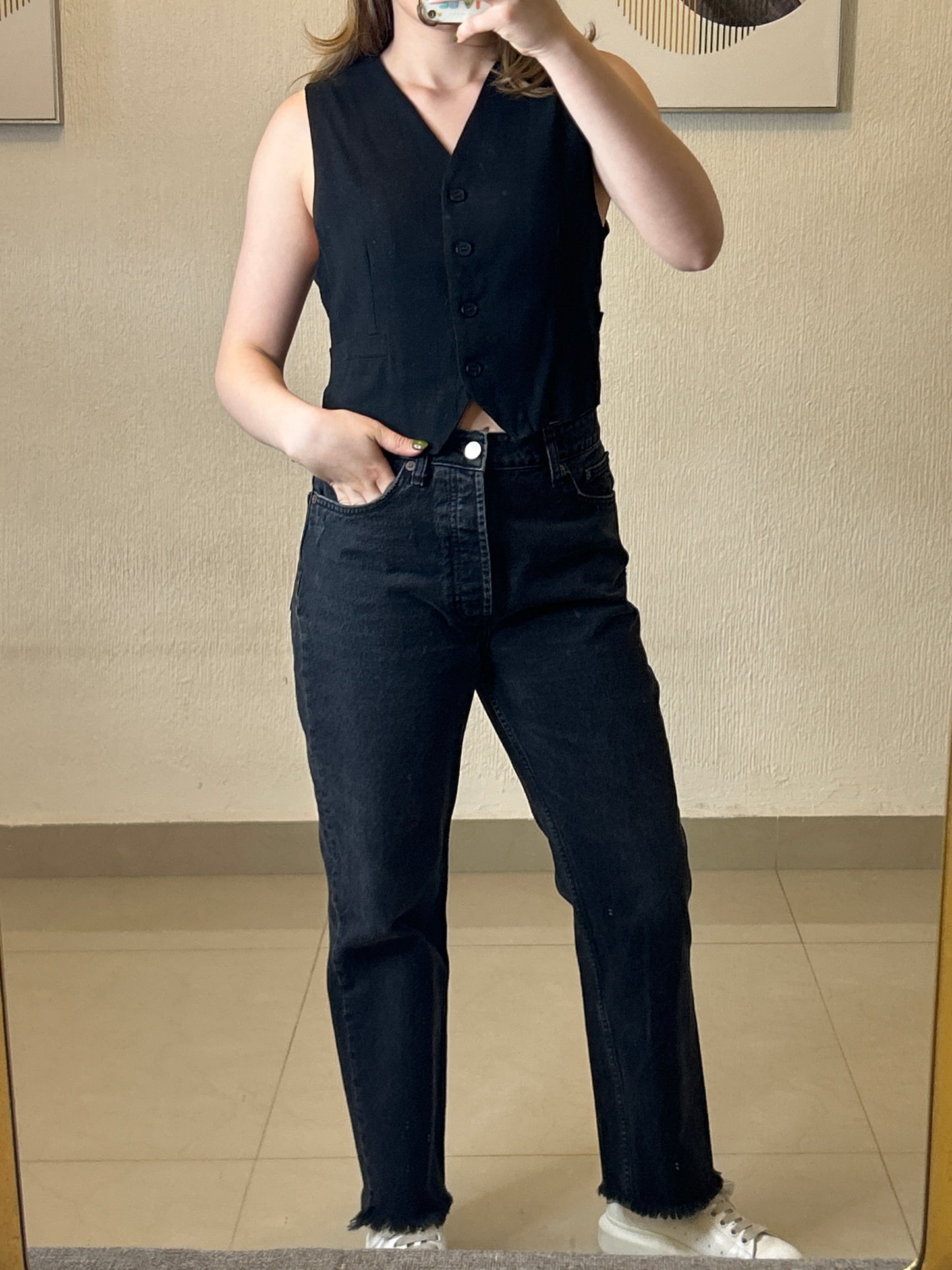 Pantalón negro Zara
