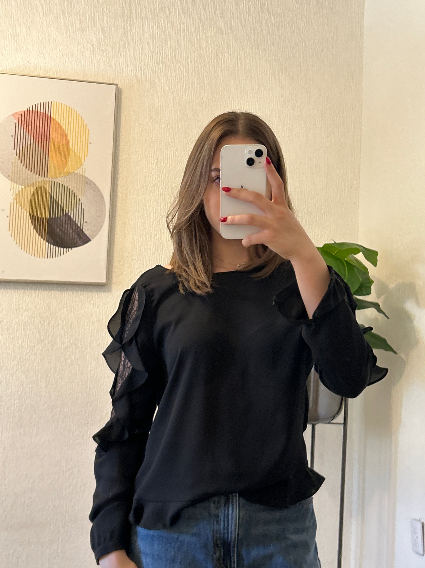 Blusa con encaje ZARA