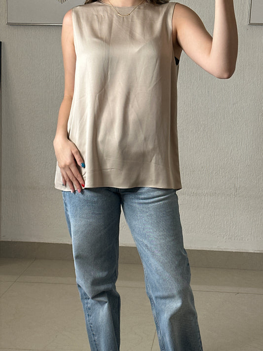 Blusa satinada